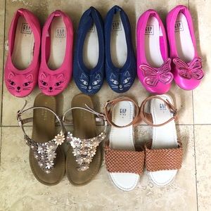 Bundle of 5 girls shoes/ sandals. Gap & Rampage. 1